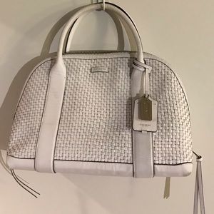Coach White Leather Tote